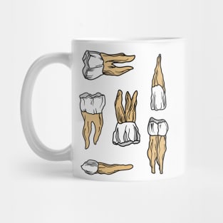 teeth on blue Mug